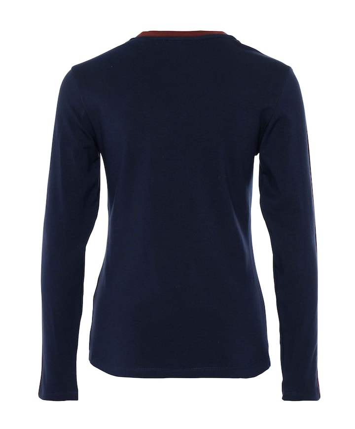 Dames longsleeve blauw