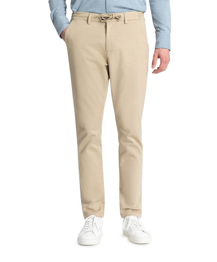 Lancaster Twill Knit Tapered Jogger broek beige