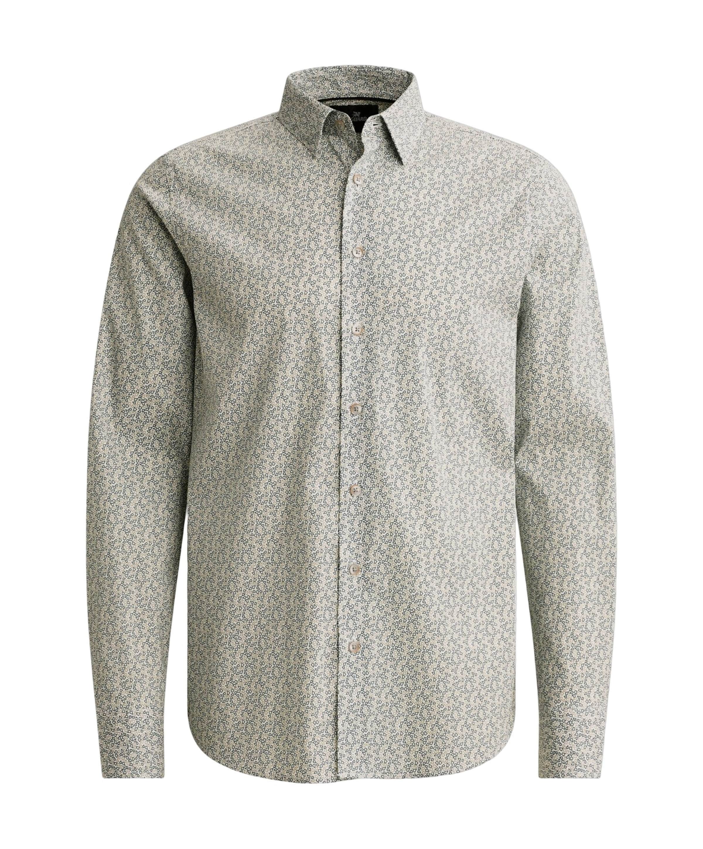 Heren overhemd lange mouw beige