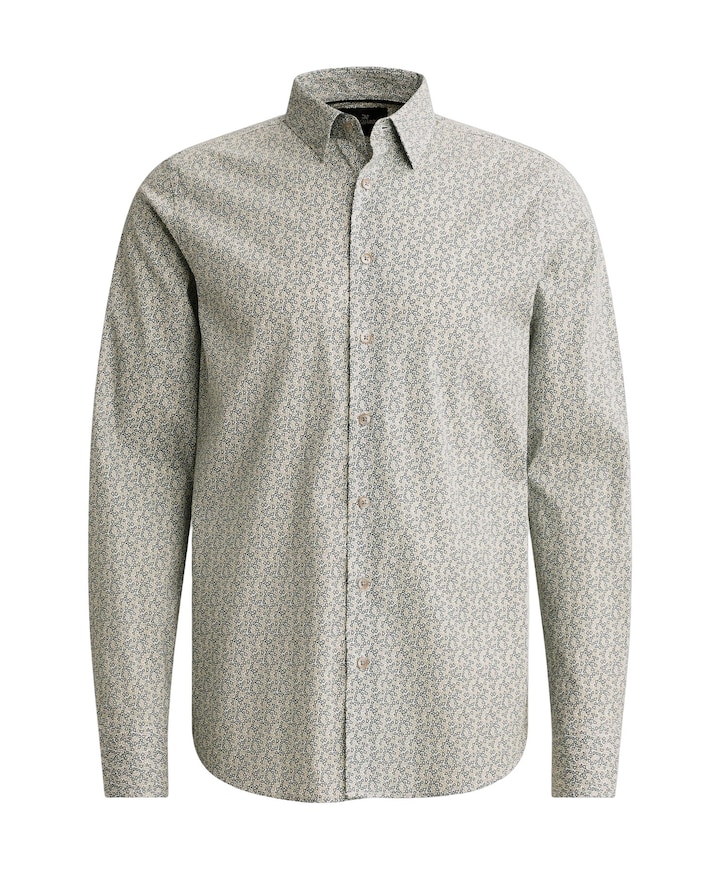 Heren overhemd lange mouw beige
