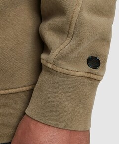 Heren trui met rits beige