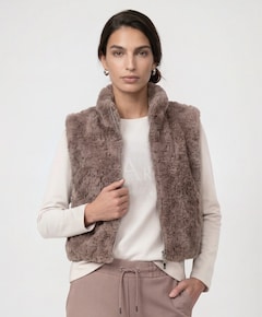 Dames gilet beige