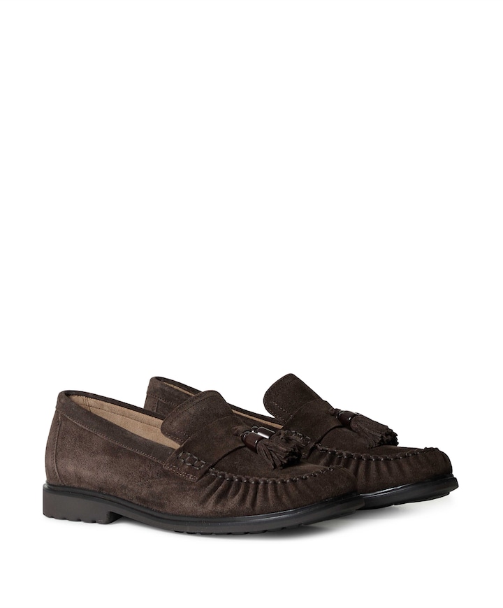 dames loafers bruin