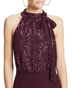 dames jumpsuit bordeaux