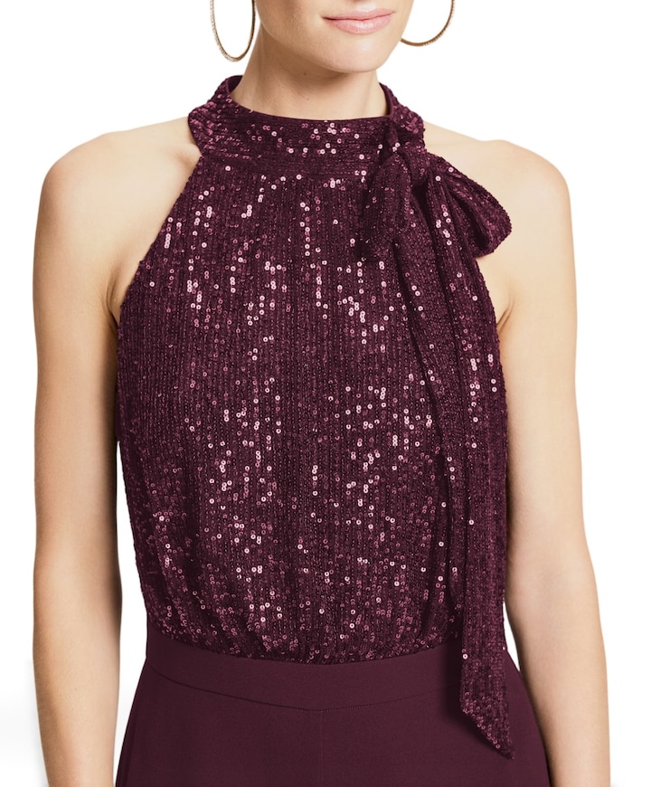 dames jumpsuit bordeaux