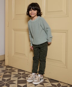 jongens veterschoenen beige