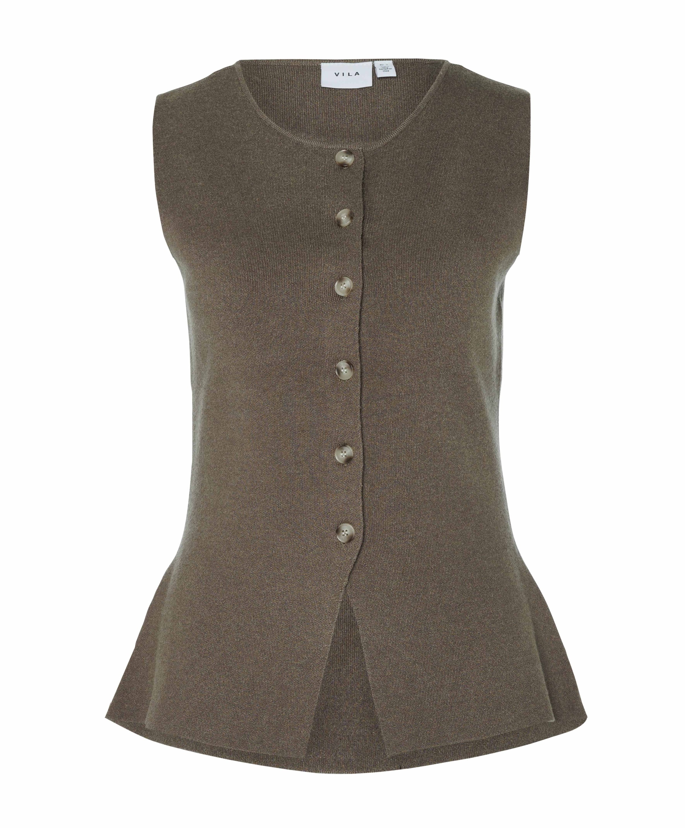 Dames gilet beige