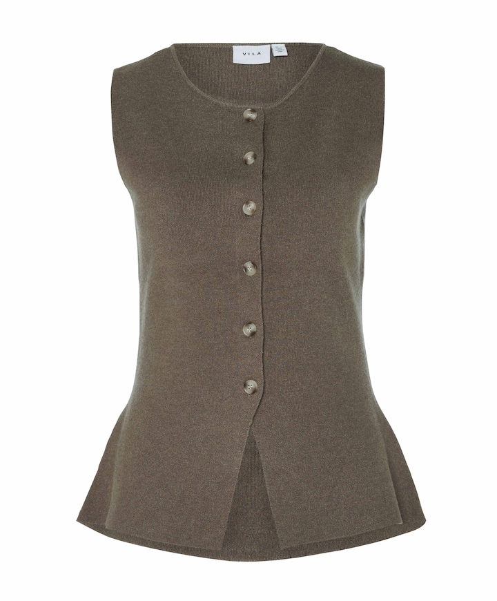 Dames gilet beige