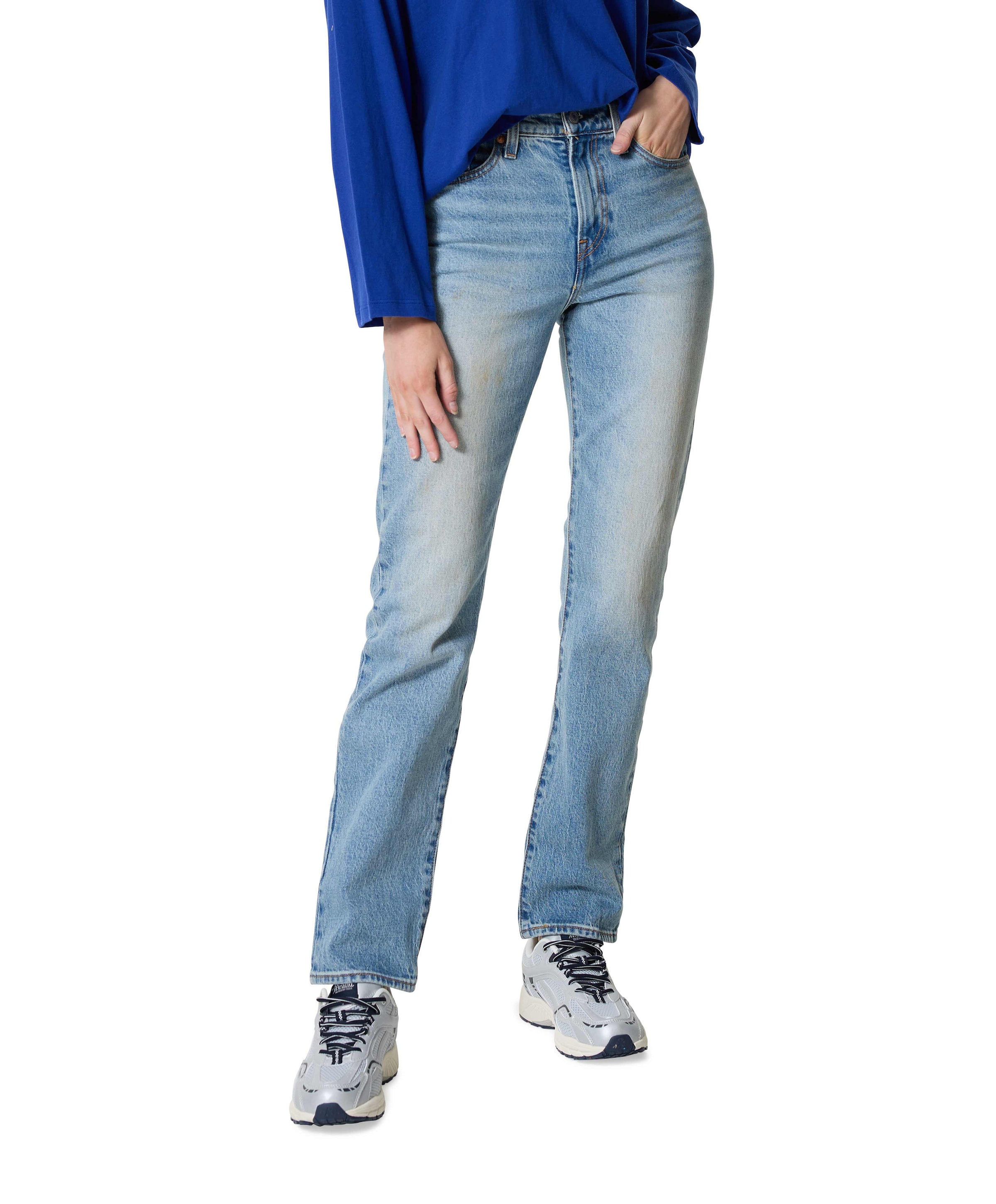 Wedgie slim in the dust dames jeans blauw