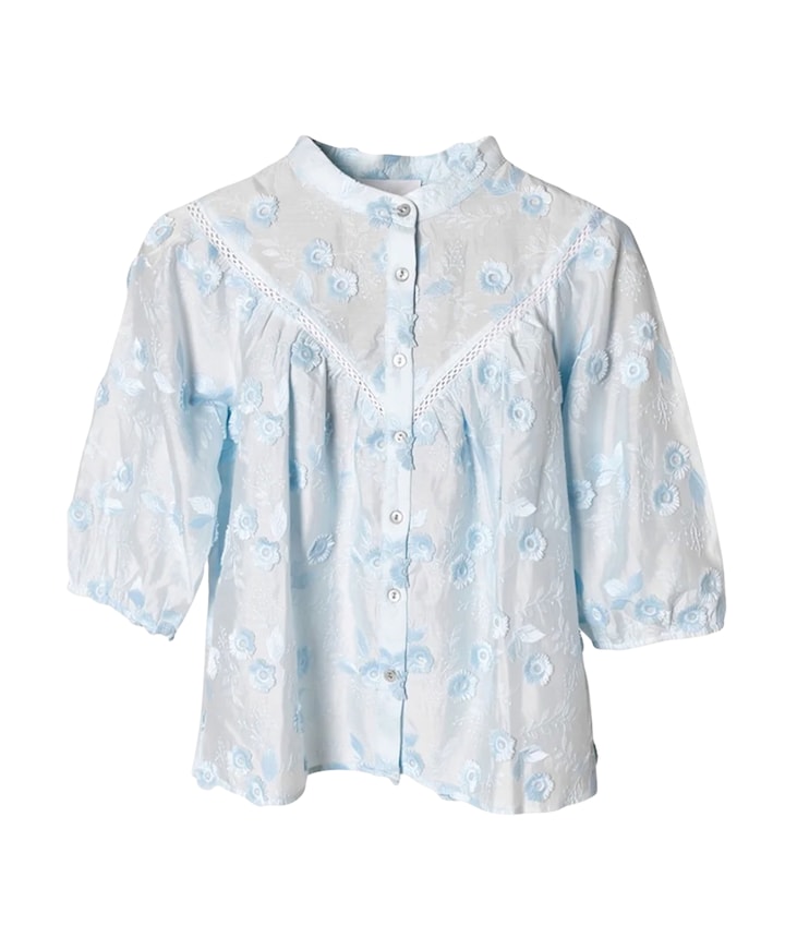Dames blouse blauw