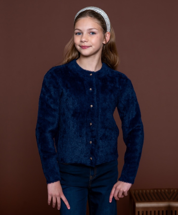 Meisjes vest blauw