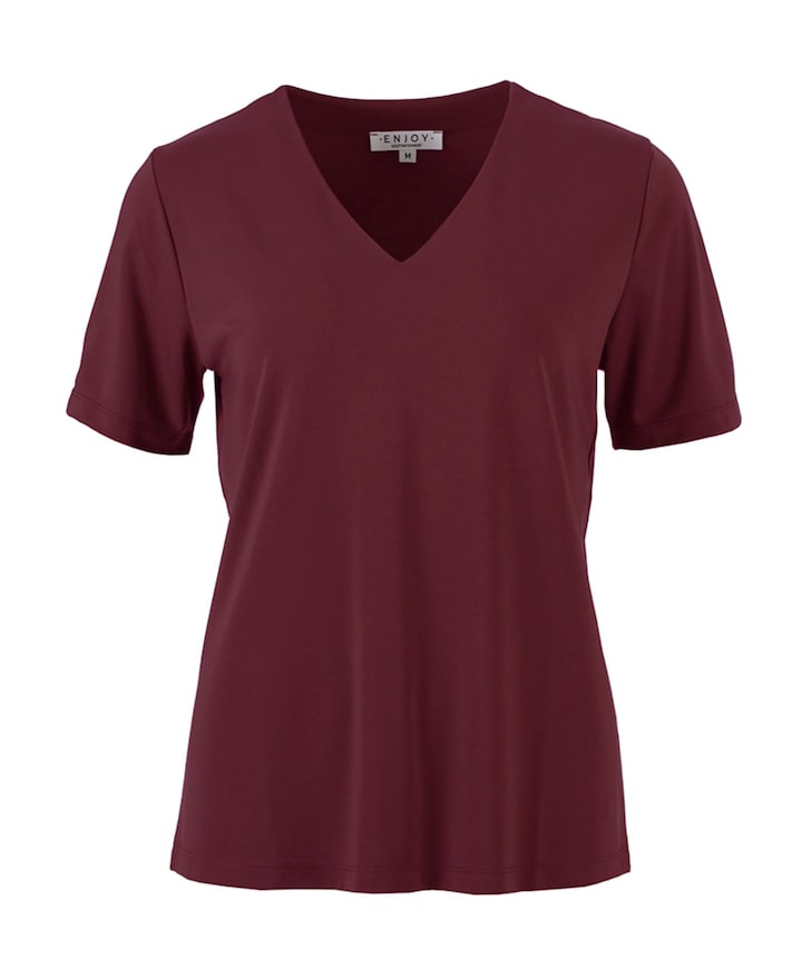 Dames T-shirt bordeaux