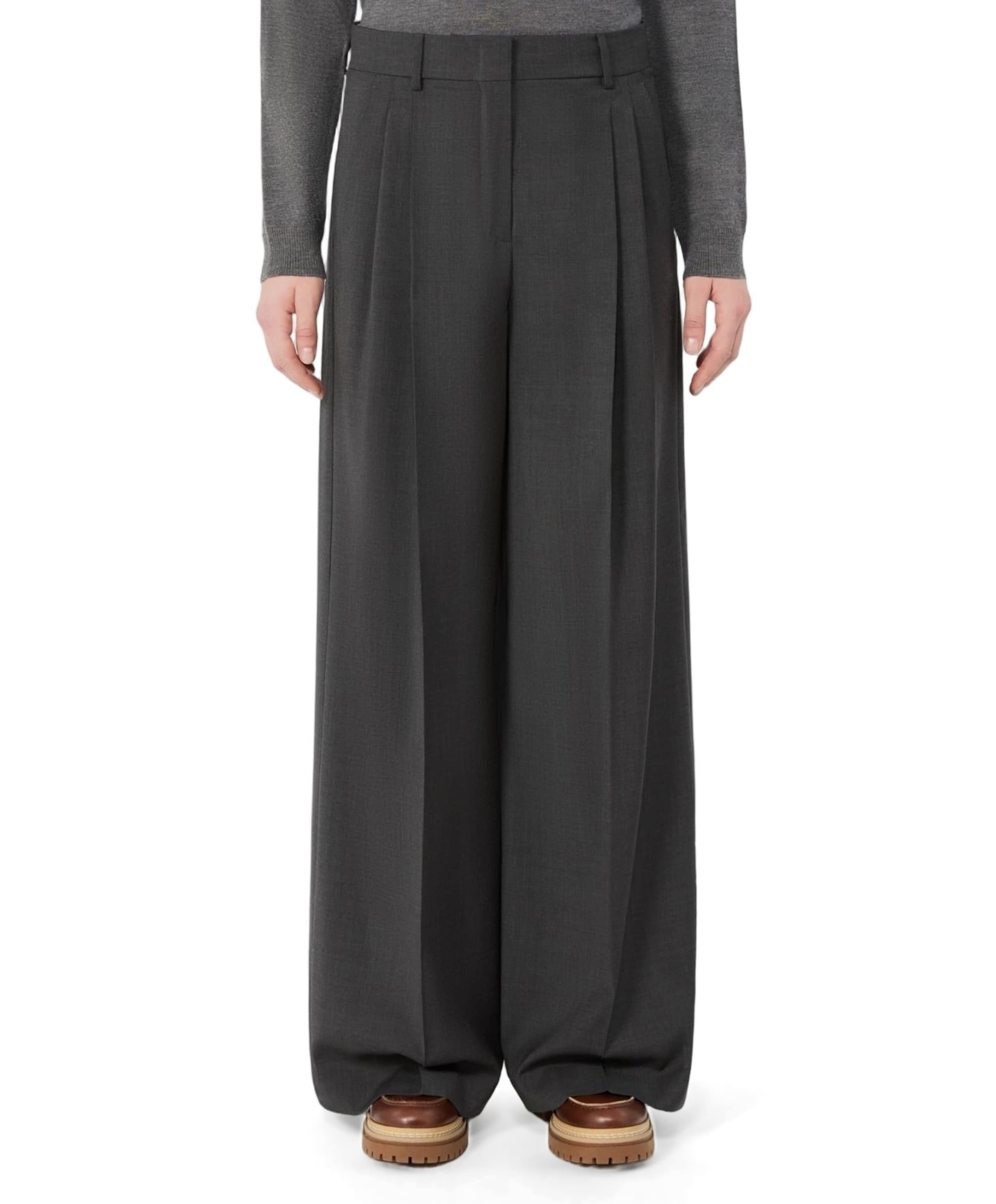 Adelfi Tela Pura Lana Natural dames pantalon grijs