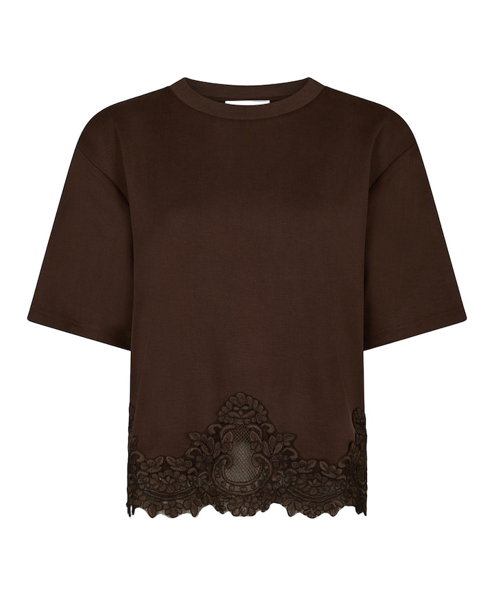 Dames T-shirt bruin