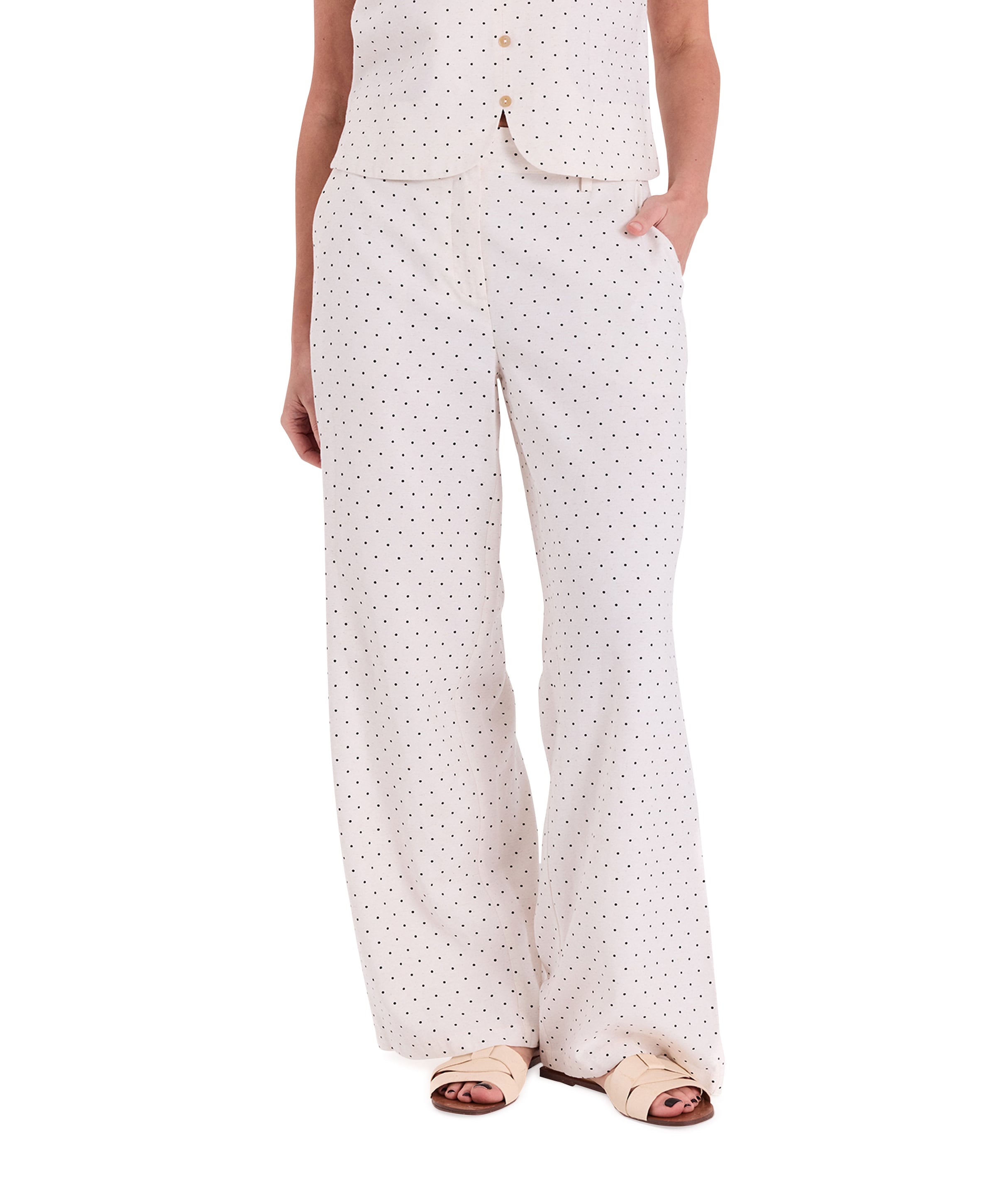 FQANYA dames broek ecru