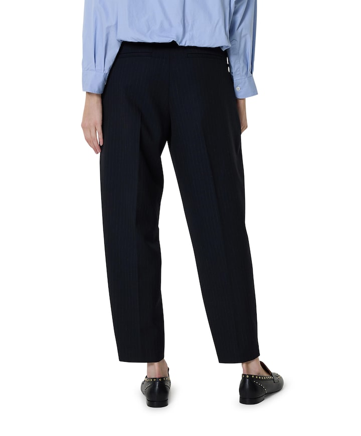 Elaine pleat dames broek blauw
