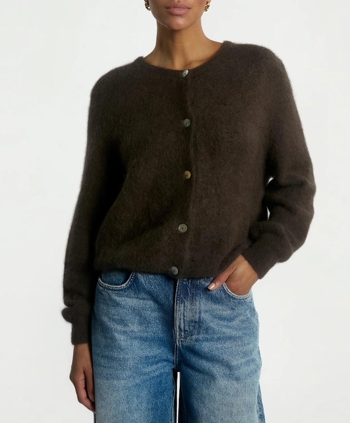 Dames vest bruin