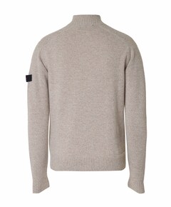 Heren trui met rits beige