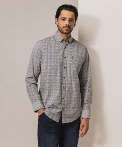 Overhemd lange mouw beige