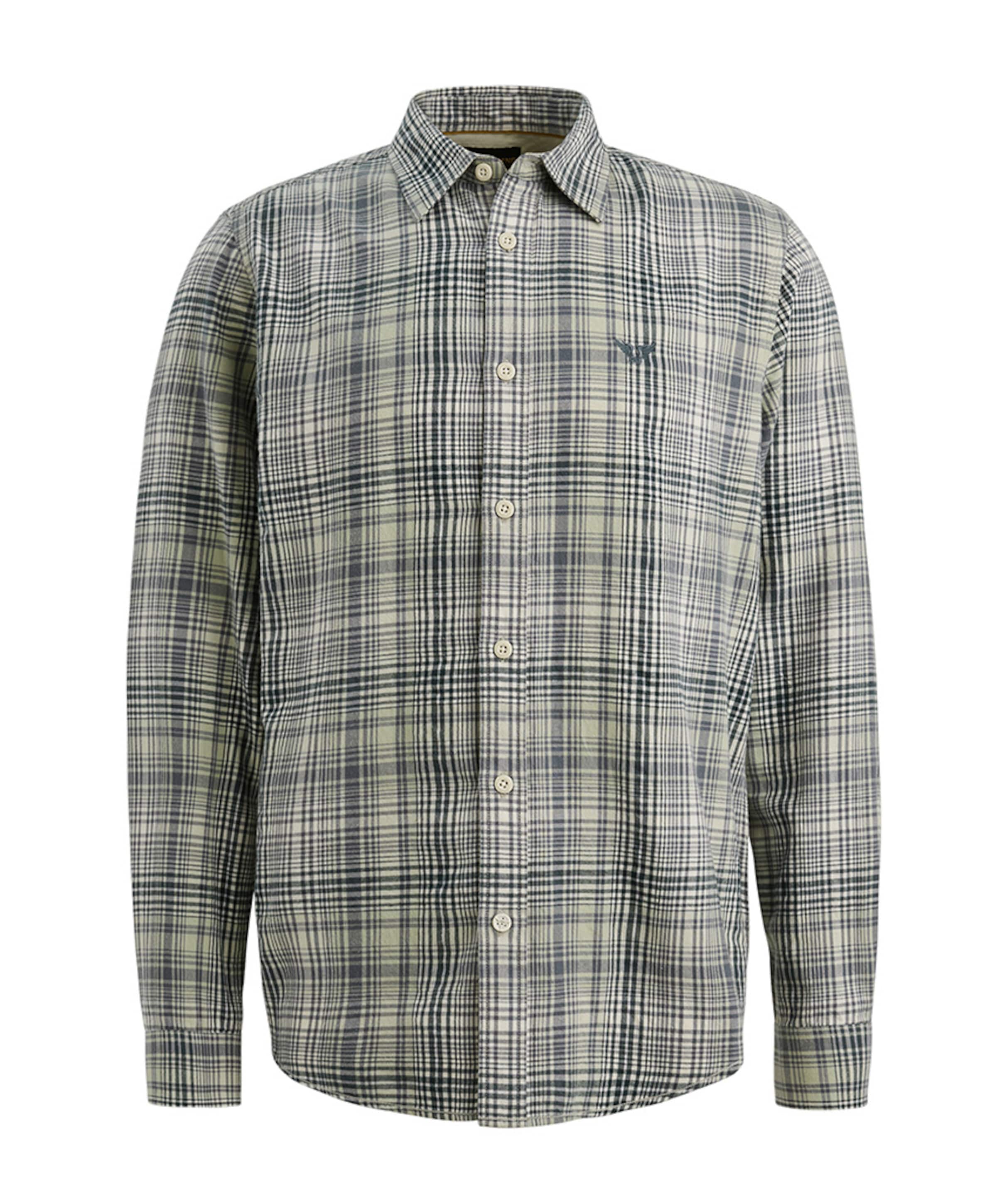 Heren overhemd lange mouw groen