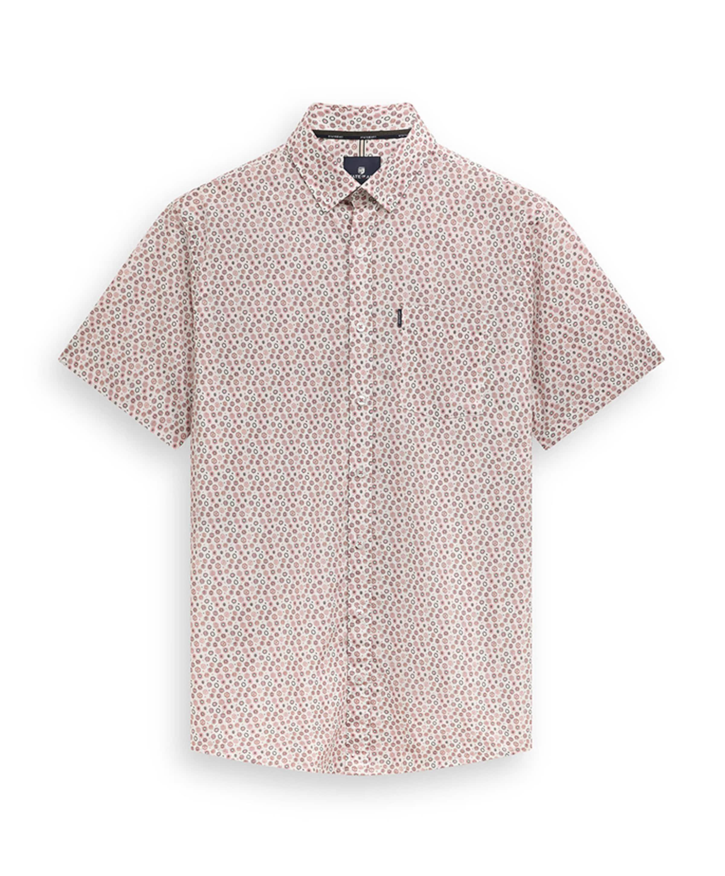 Heren overhemd korte mouw roze