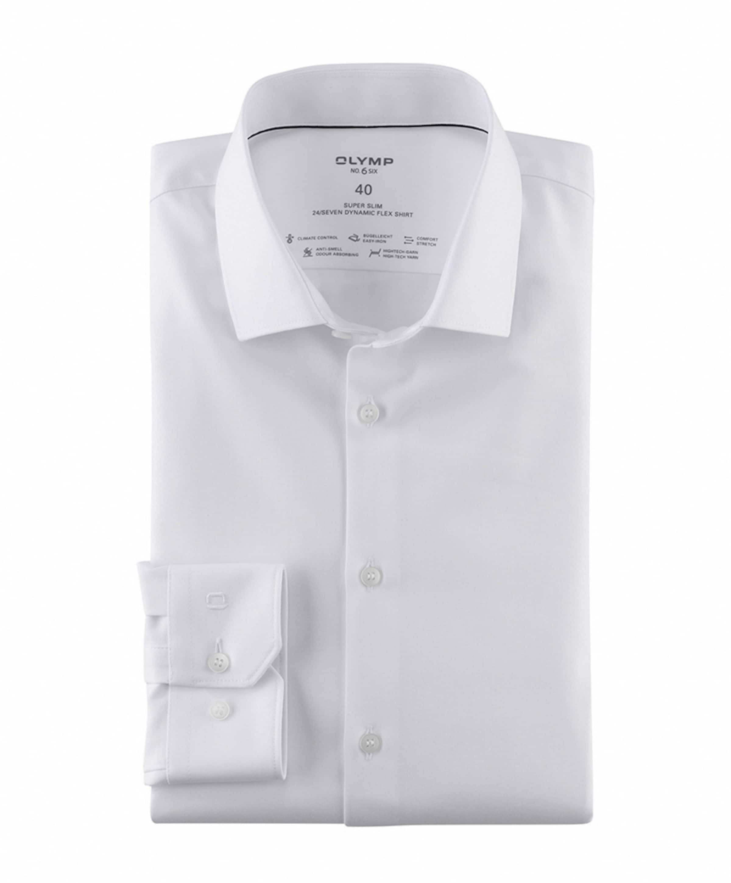 Heren overhemd lange mouw wit