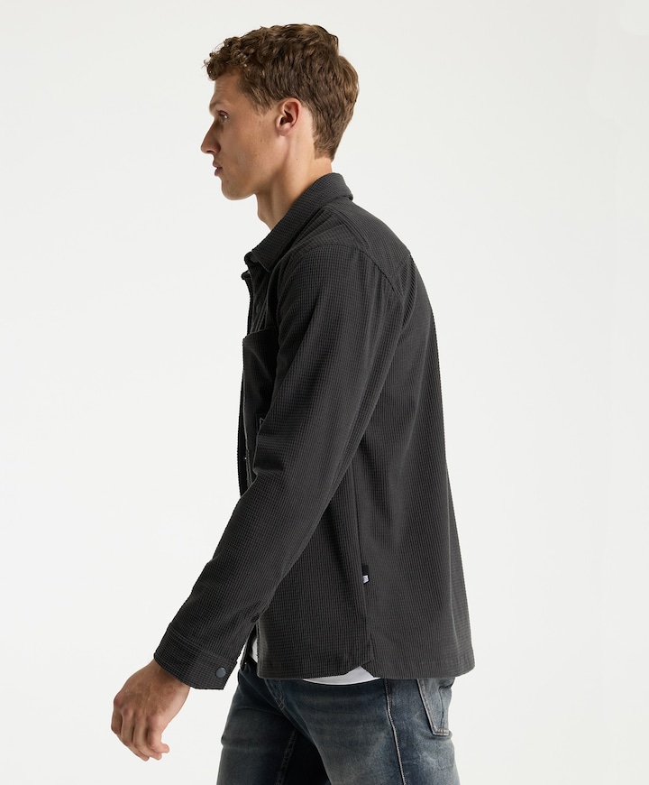 Heren overshirt grijs