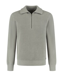 Heren trui met rits grijs