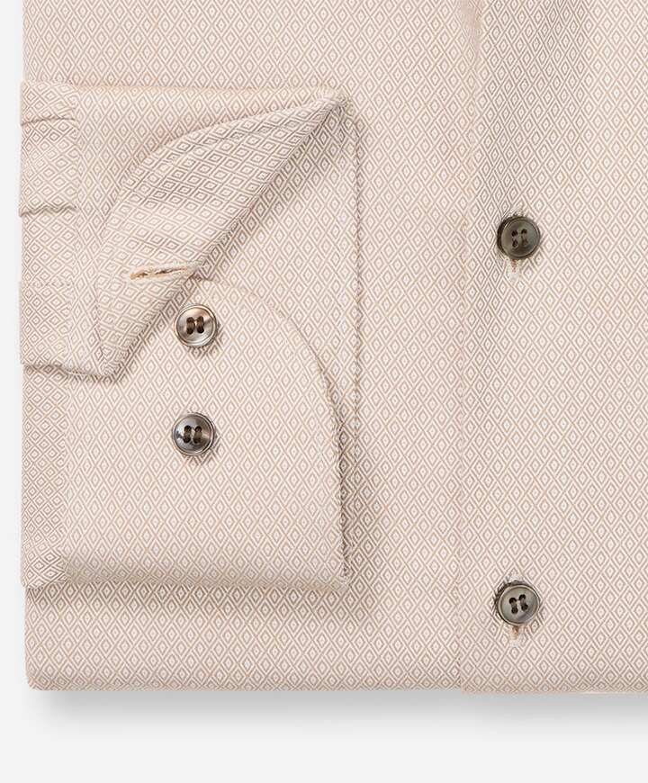 Overhemd lange mouw bruin