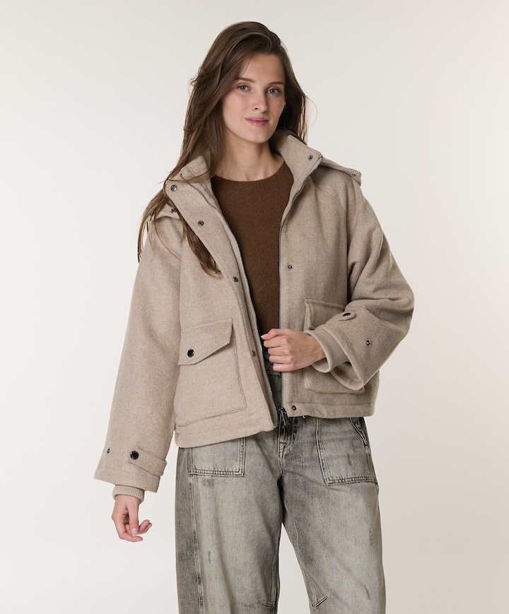 Dames jas beige