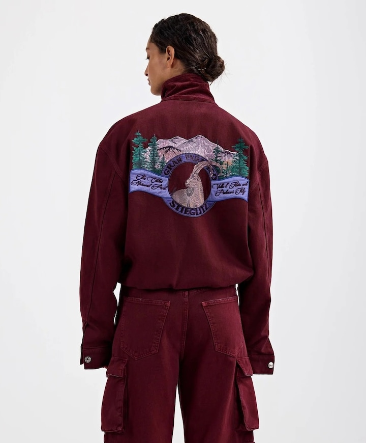 Dames jas bordeaux