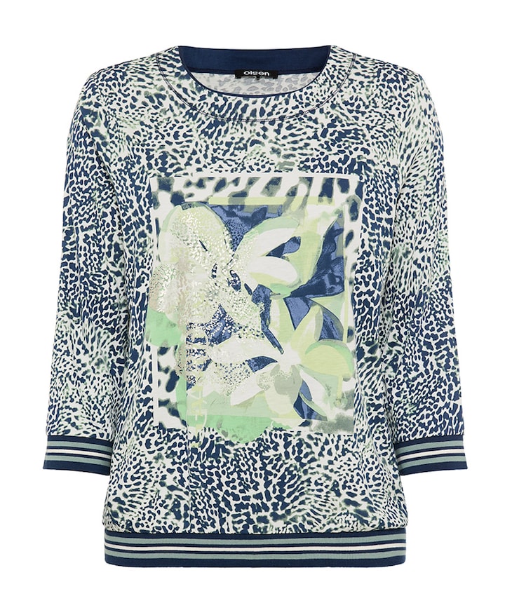 Dames longsleeve blauw