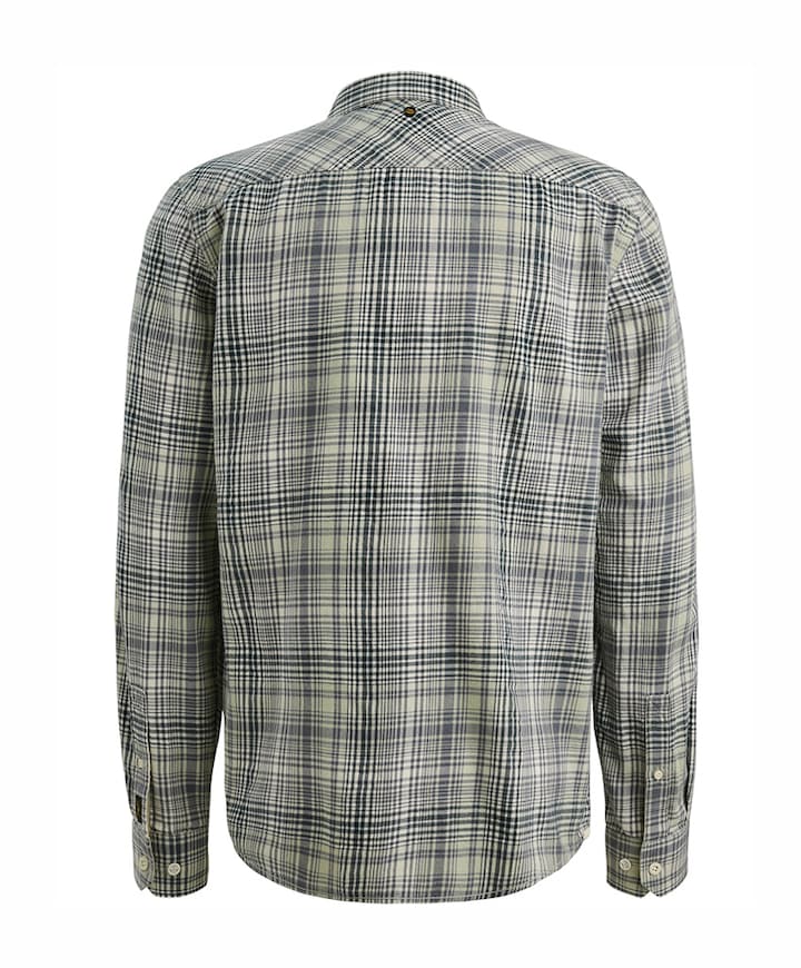 Heren overhemd lange mouw groen