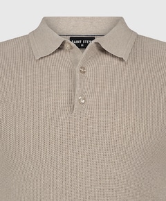 Heren polo beige