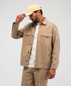 Heren overshirt beige