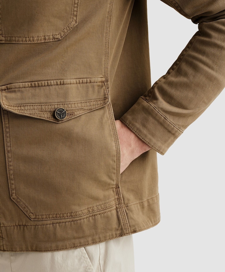 Heren spijkerjas beige