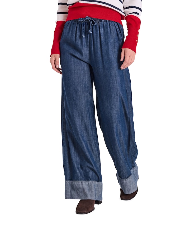 FQWILKE dames broek blauw