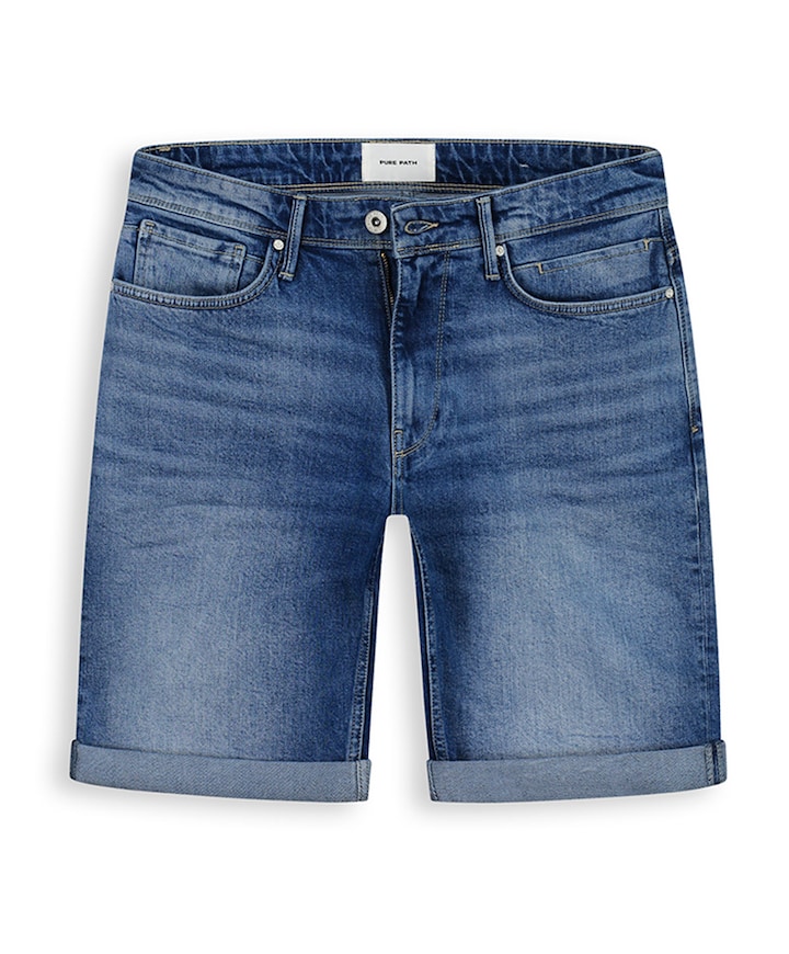 The Miles Slim Fit Short heren korte broek blauw