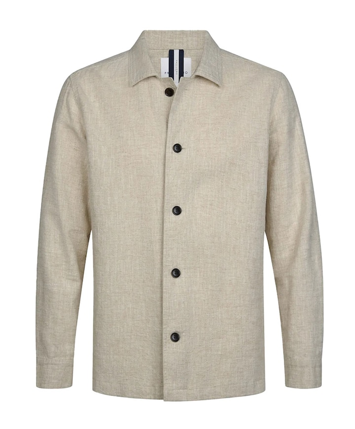 Heren overshirt beige