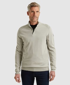 Heren trui met rits grijs