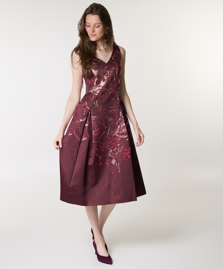 Dames jurk bordeaux