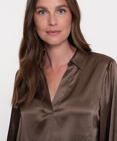 Dames blouse bruin