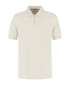 Heren polo ecru
