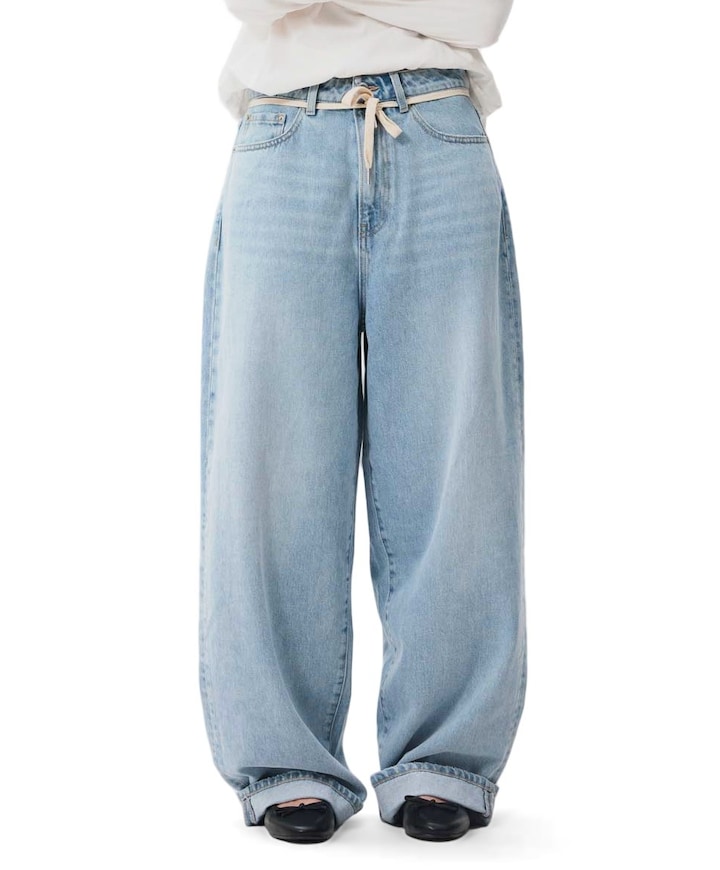 Baggy fit dames jeans blauw