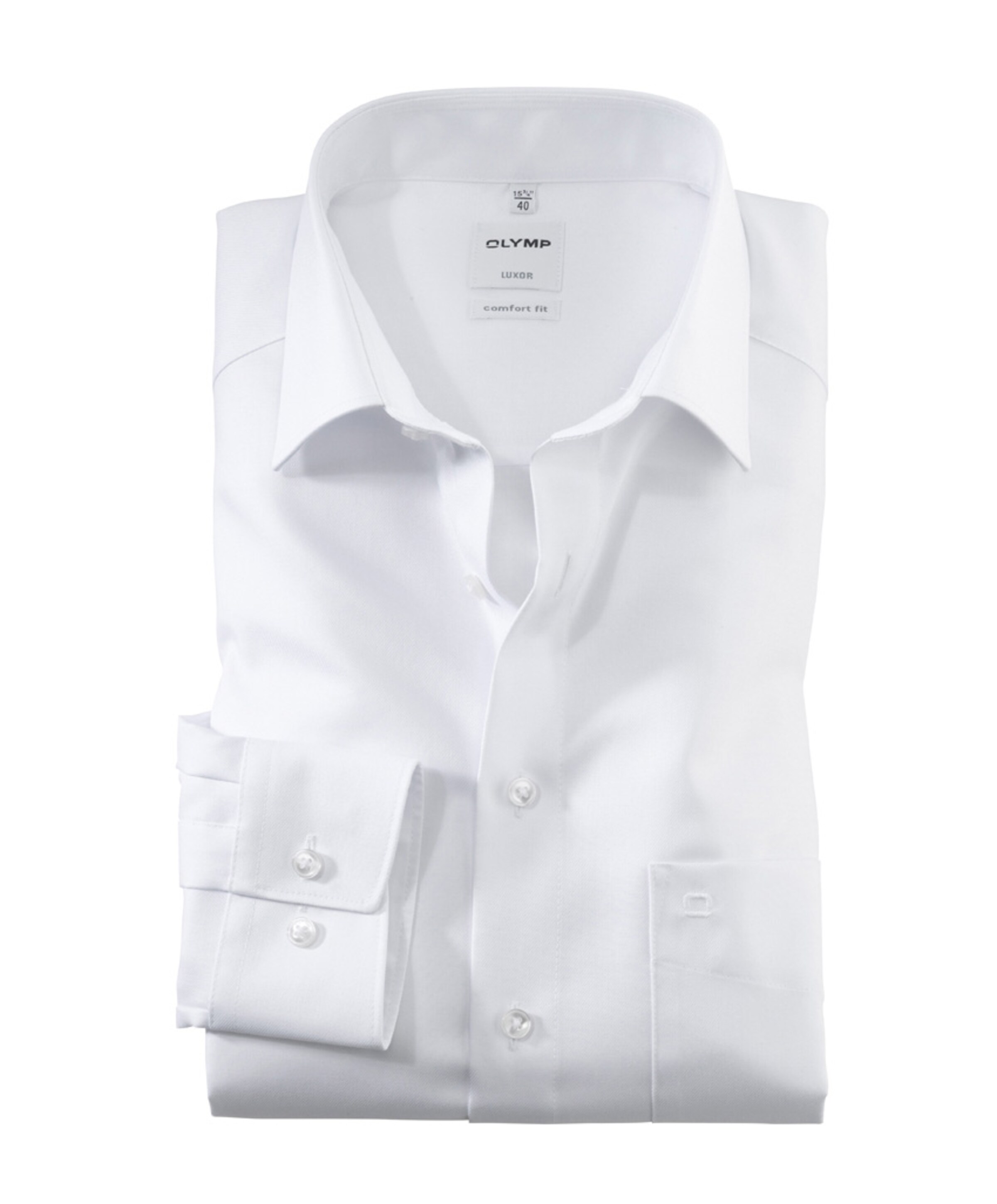 Heren overhemd lange mouw wit