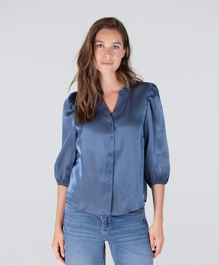 Blouse blauw