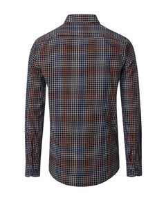 Heren overhemd lange mouw blauw