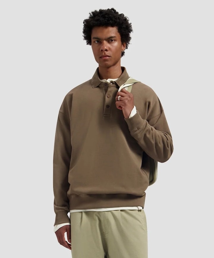 Heren polo bruin
