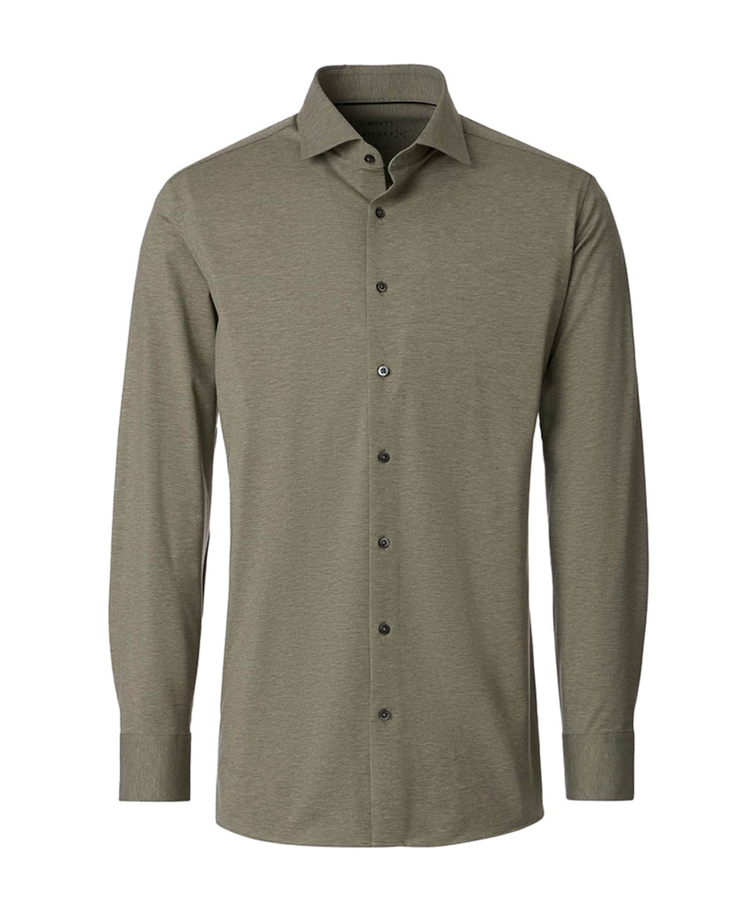 Heren overhemd lange mouw groen