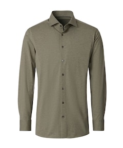 Heren overhemd lange mouw groen